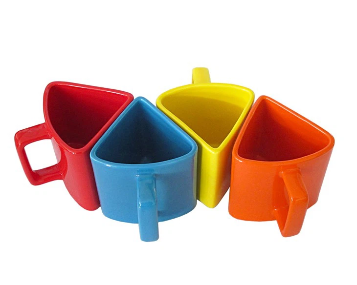 Colorful Triangular Ceramic Cup suppliers